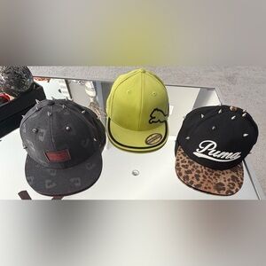 Puma Hats lot of 3